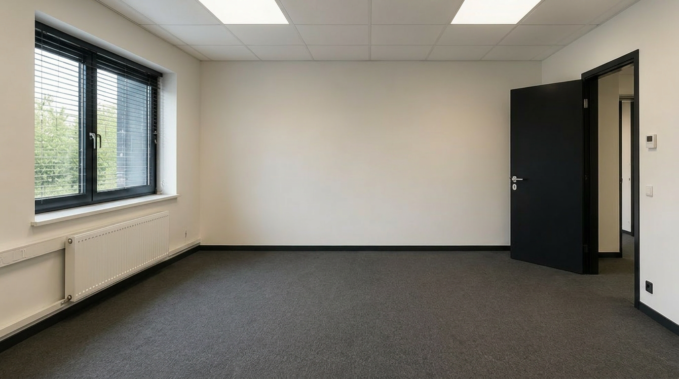 Ongebruikte kantoorruimte voor de transformatie